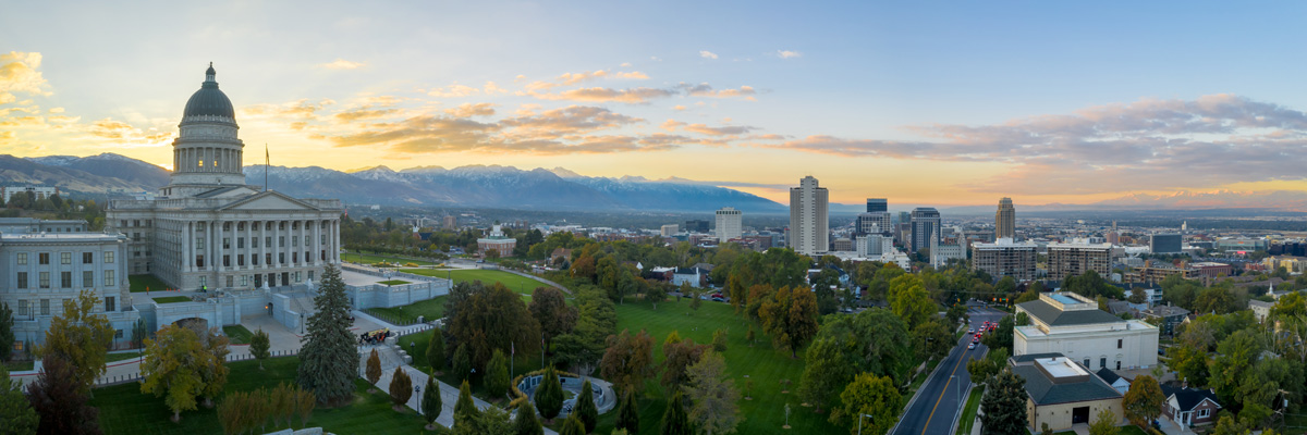panorama of capitol and Salt Lake valley