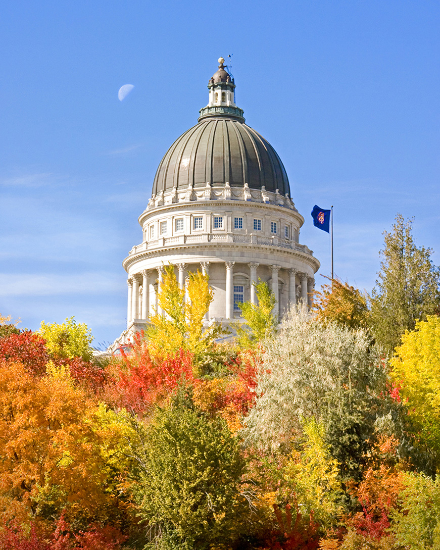 Capitol dome in autumn